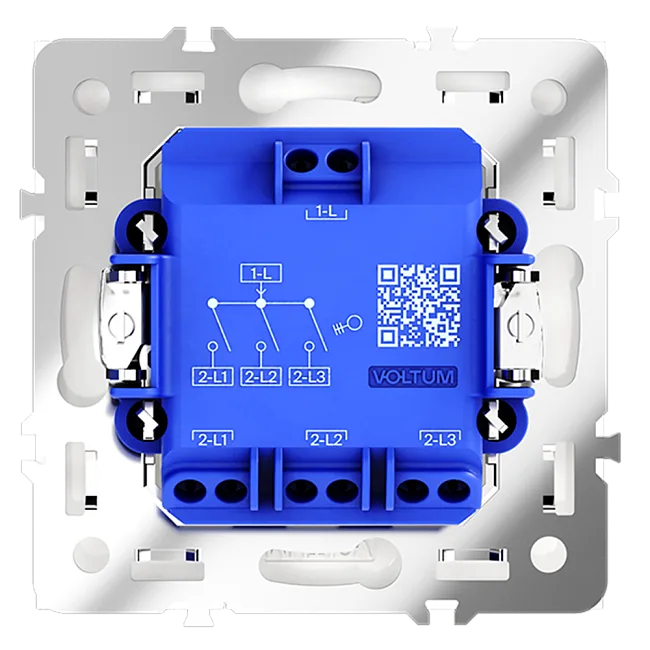 Выключатель встраиваемый VOLTUM S70 трехклавишный 10А, (кашемир)