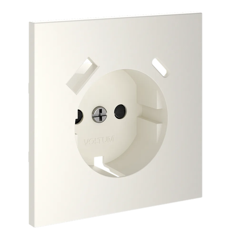 Накладка для розетки с заземлением и защитными шторками, с USB A+C, S70 (хлопок)