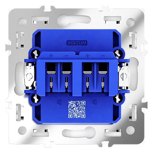 Розетка акустическая встраиваемая VOLTUM S70 4-местная, (кашемир)