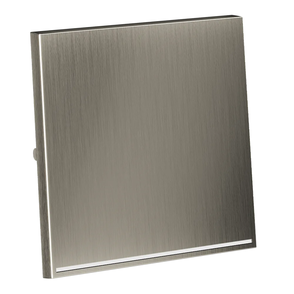 Клавиша для выключателя/переключателя одноклавишного с подсветкой, S70 Metal (никель)