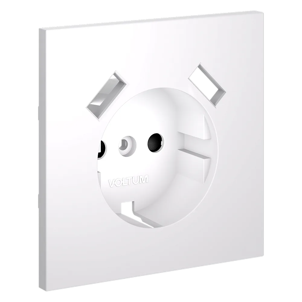 Накладка для розетки с заземлением и защитными шторками, с USB A+A, S70 (белый матовый)