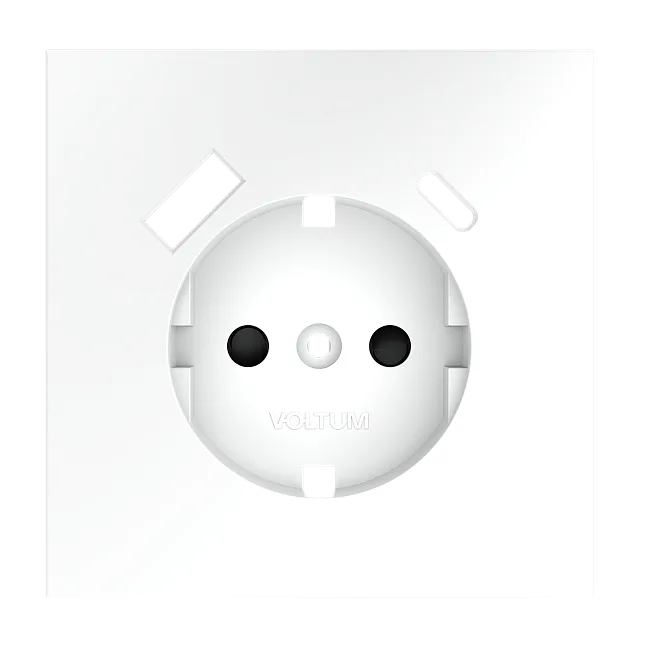 Накладка для розетки с заземлением и защитными шторками, с USB A+C, S70 (белый матовый)