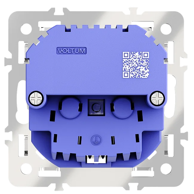 Механизм розетки с заземлением и защитными шторками 16А, с USB A+C, S70