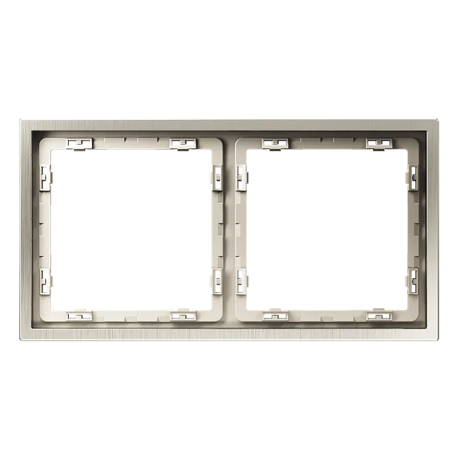 Рамка металлическая на 2 поста, S70 Metal (никель)