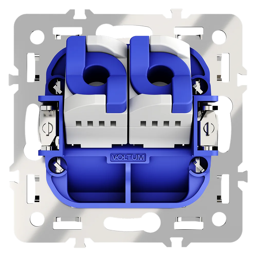 Механизм розетки компьютерной двойной RJ45+RJ45 кат.6, S70