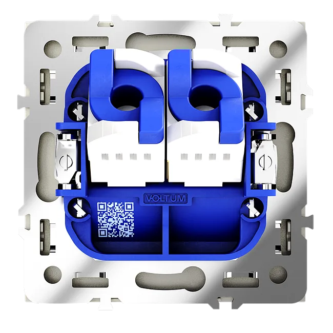 Розетка компьютерная встраиваемая VOLTUM S70 двойная RJ45+RJ45 кат.6, (шелк)