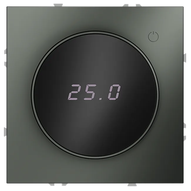 Терморегулятор электронный VOLTUM S70 с индикацией и датчиком, для теплого пола, (титан)