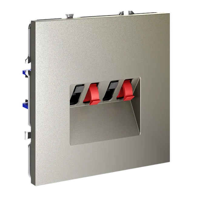 Розетка акустическая встраиваемая VOLTUM S70 4-местная, (шелк)