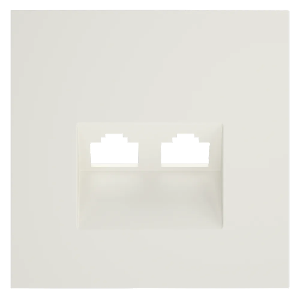Накладка для розетки компьютерной двойной RJ45+RJ45 кат.6, S70 (хлопок)