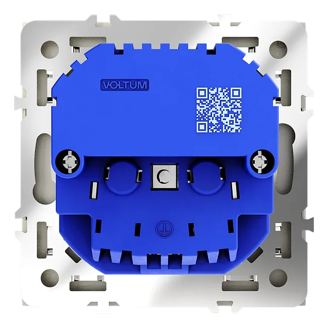 Розетка встраиваемая VOLTUM S70 с заземлением и защитными шторками, 16А, с USB, A+A, (шелк)