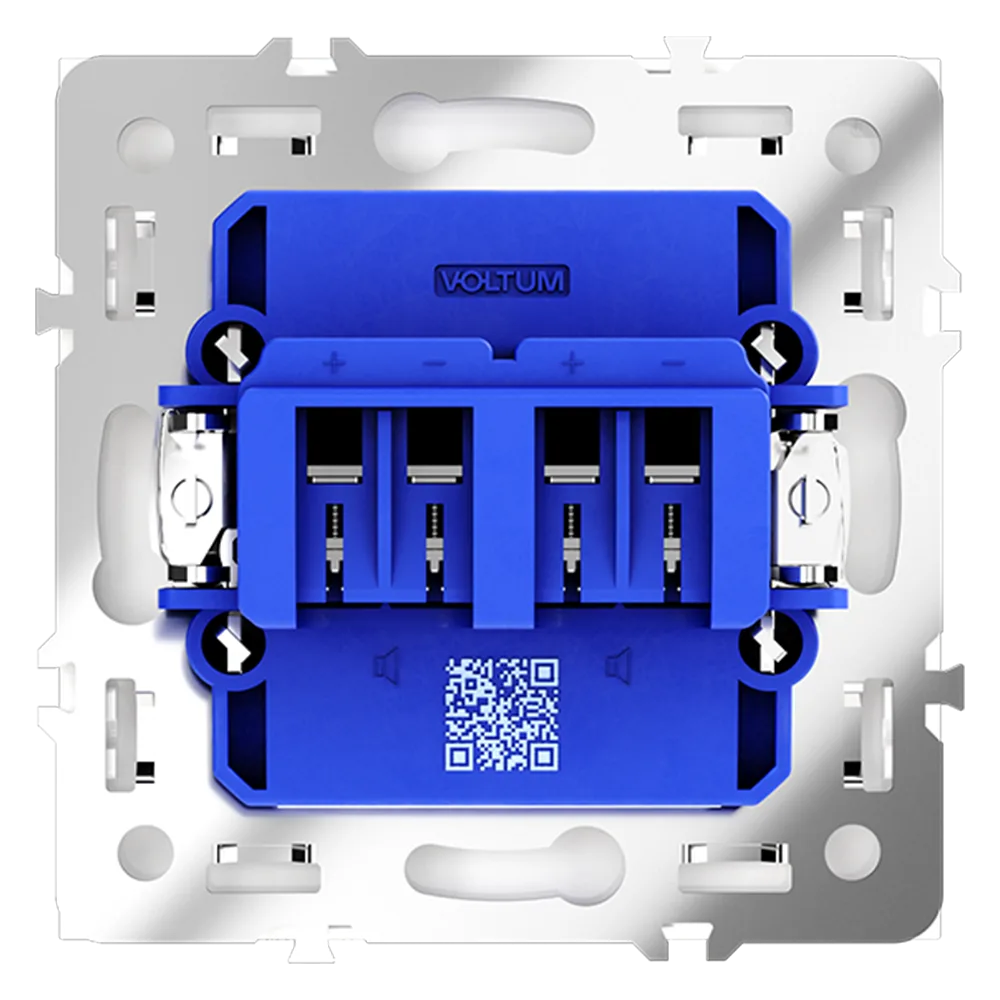 Розетка акустическая встраиваемая VOLTUM S70 4-местная, (кашемир)