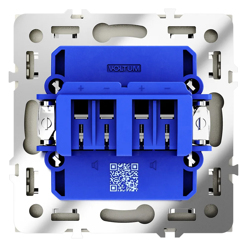 Розетка акустическая встраиваемая VOLTUM S70 4-местная, (шелк)