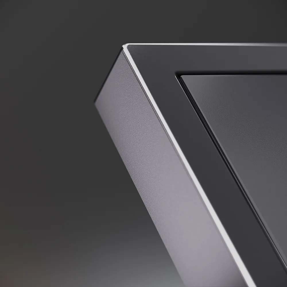 Накладка для розетки с заземлением, S70 Metal (антрацит)