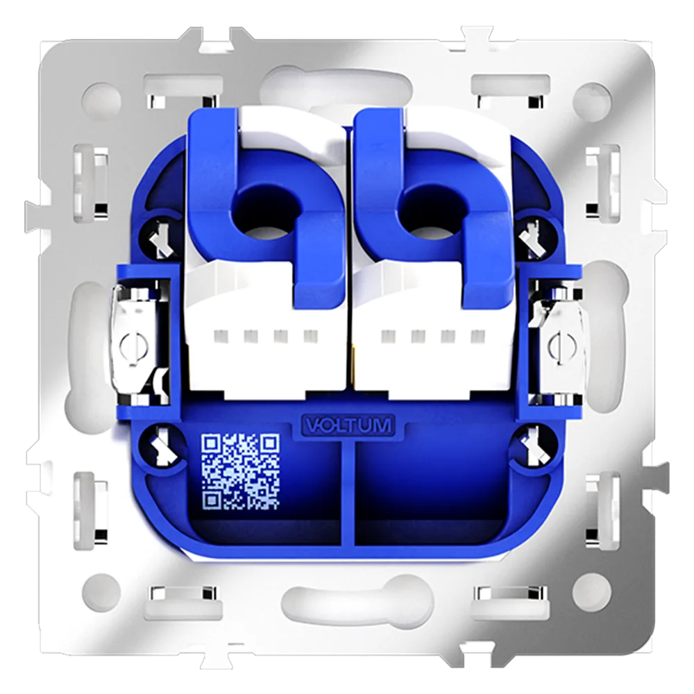 Розетка компьютерная встраиваемая VOLTUM S70 двойная RJ45+RJ45 кат.6, (белый матовый)