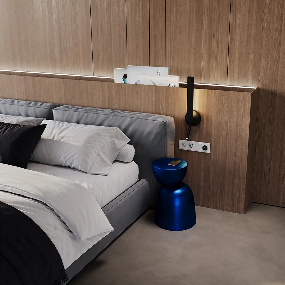 Розетка встраиваемая VOLTUM S70 с заземлением и защитными шторками, 16А, с USB, A+A, (белый матовый)