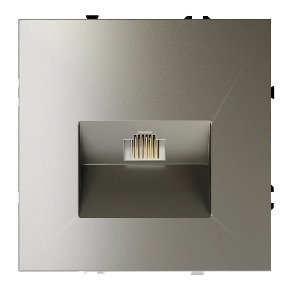 Розетка компьютерная встраиваемая VOLTUM S70 RJ45 кат.6, (шелк)