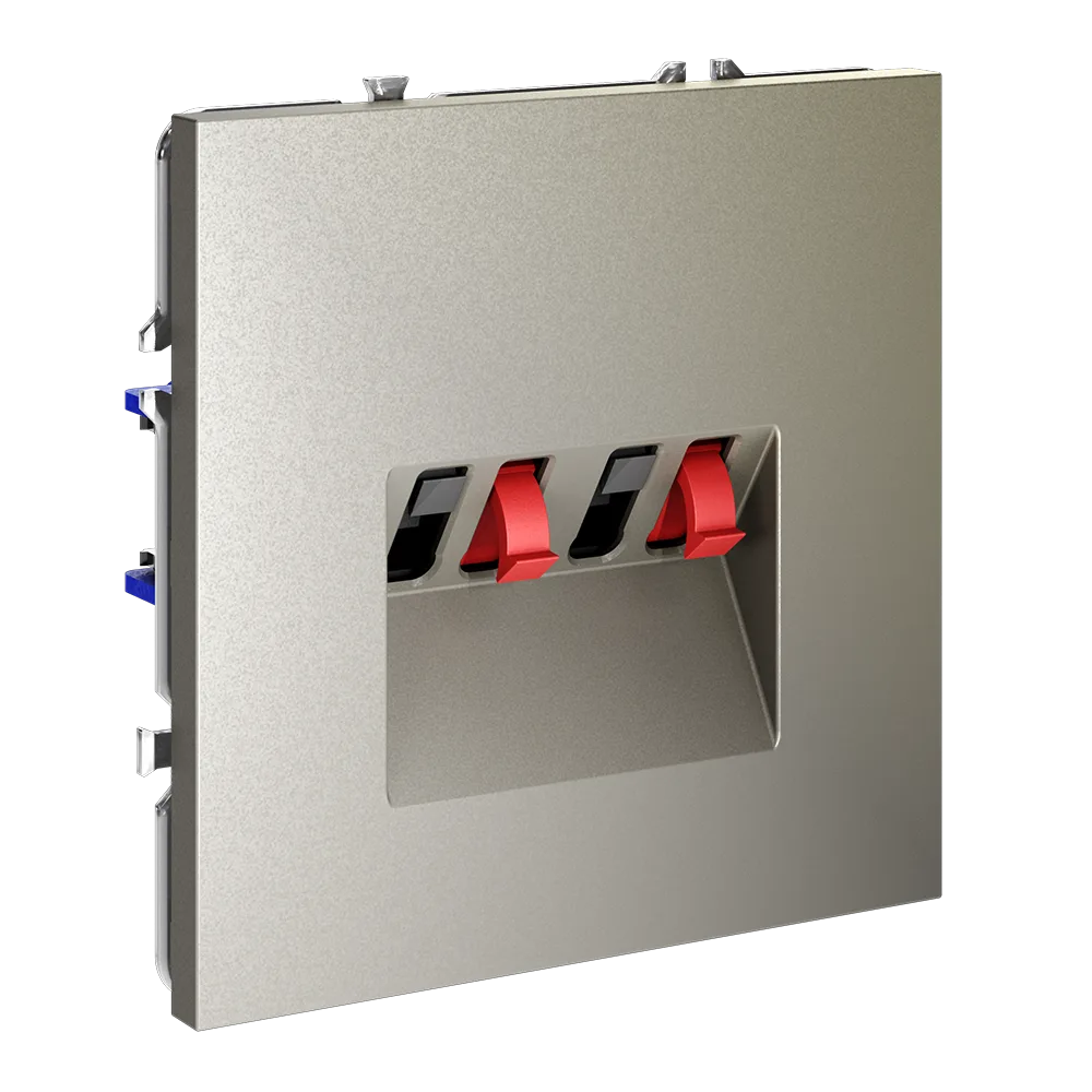 Розетка акустическая встраиваемая VOLTUM S70 4-местная, (шелк)