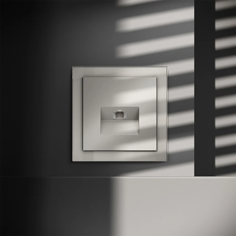 Розетка компьютерная встраиваемая VOLTUM S70 RJ45 кат.6, (кашемир)