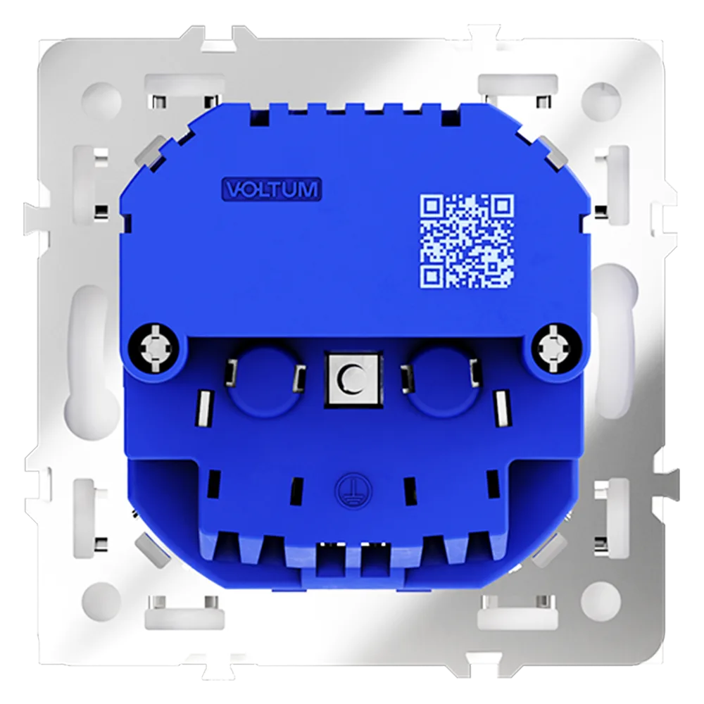 Розетка встраиваемая VOLTUM S70 с заземлением и защитными шторками, 16А, с USB, A+С, (белый матовый)