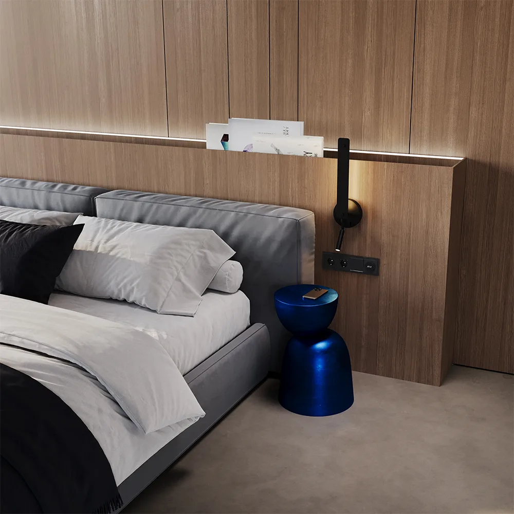 Розетка встраиваемая VOLTUM S70 с заземлением и защитными шторками, 16А, с USB, A+A, (черный матовый