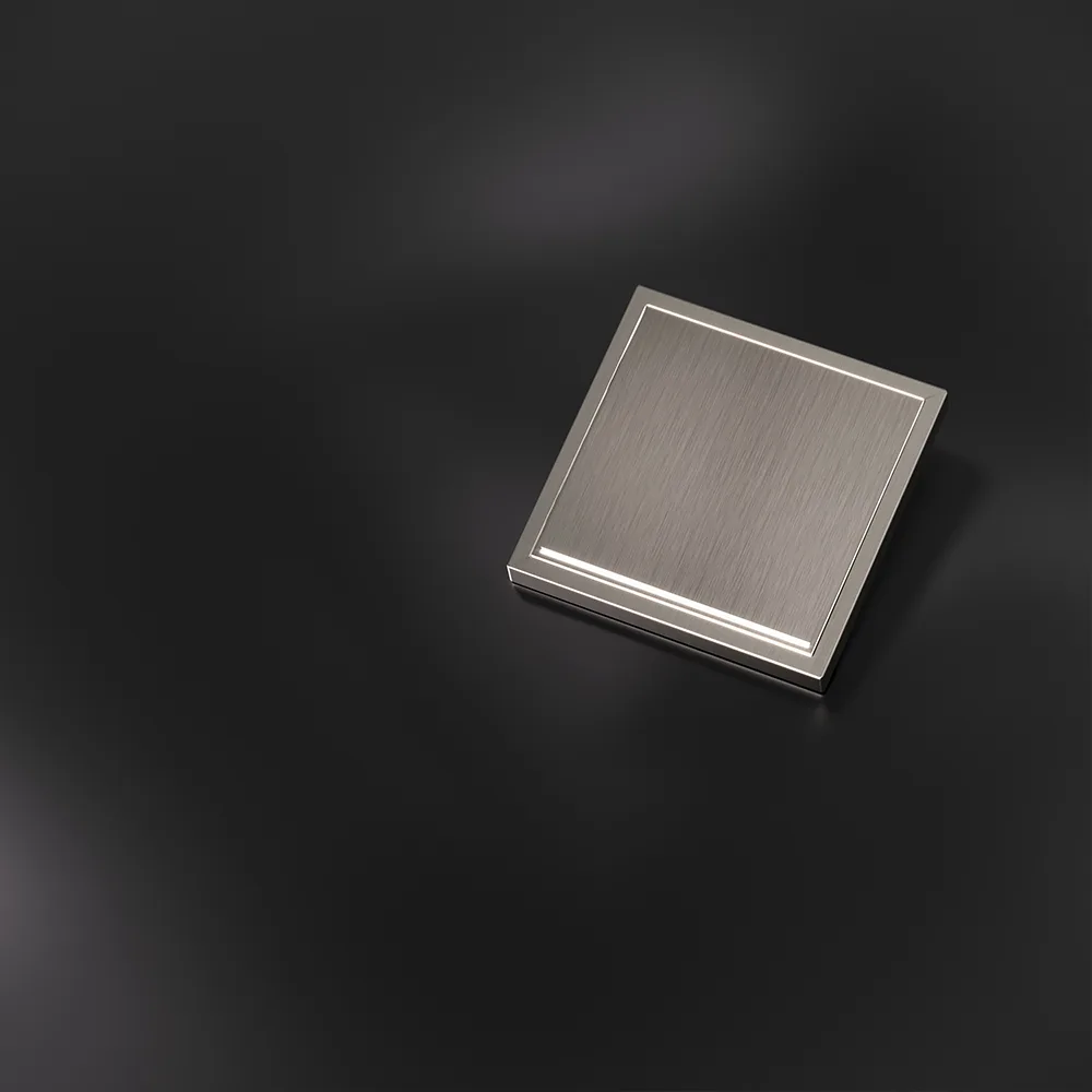 Клавиша для выключателя/переключателя одноклавишного с подсветкой, S70 Metal (никель)