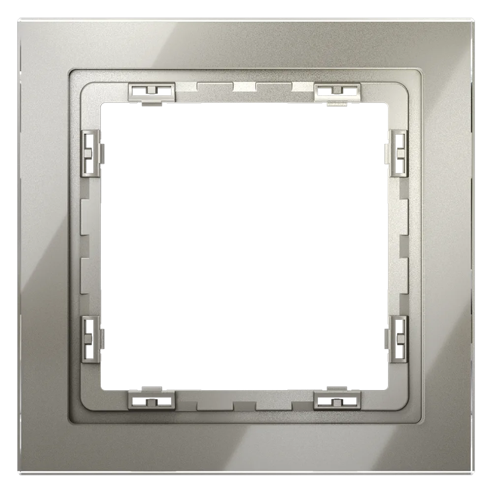 Рамка стеклянная VOLTUM S70 на 1 пост, (шелк, стекло)